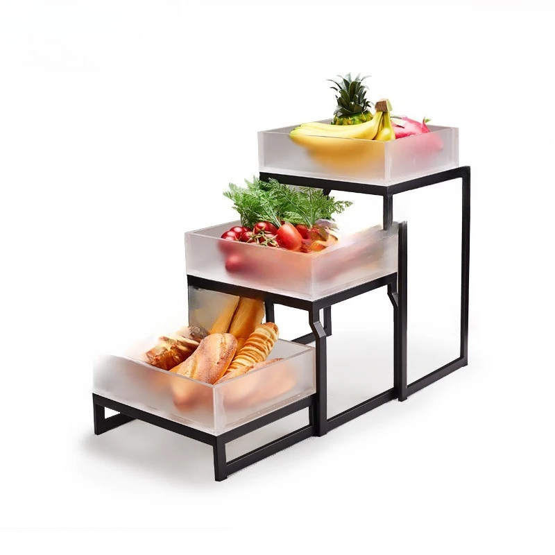 

Hotel buffet fruit salad cold dish display plate cold meal tea break table set
