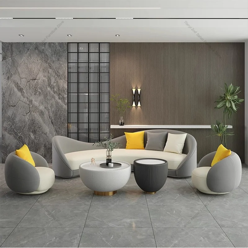 Nordic Creative Office Sofas Modern Simple Reception Room Sofa Business Rest Area Office Furniture Mobiliario Oficina FYOS