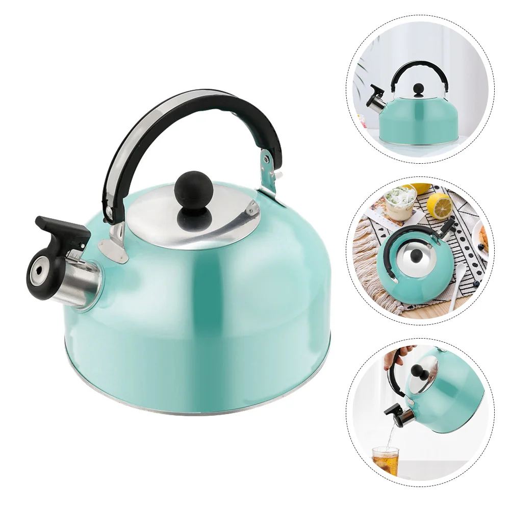 Pot Boiled Kettle Stainless Steel Tea Heating Home Teapot Plastic Whistling Water Pitcher