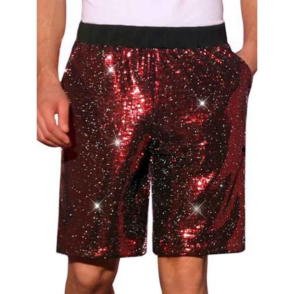 

Elastic Waist Shorts 28 34 Casual Sequin Shorts Carnival Outfits DJ Costume Nightclub Attire Short Pants Stage Costumes