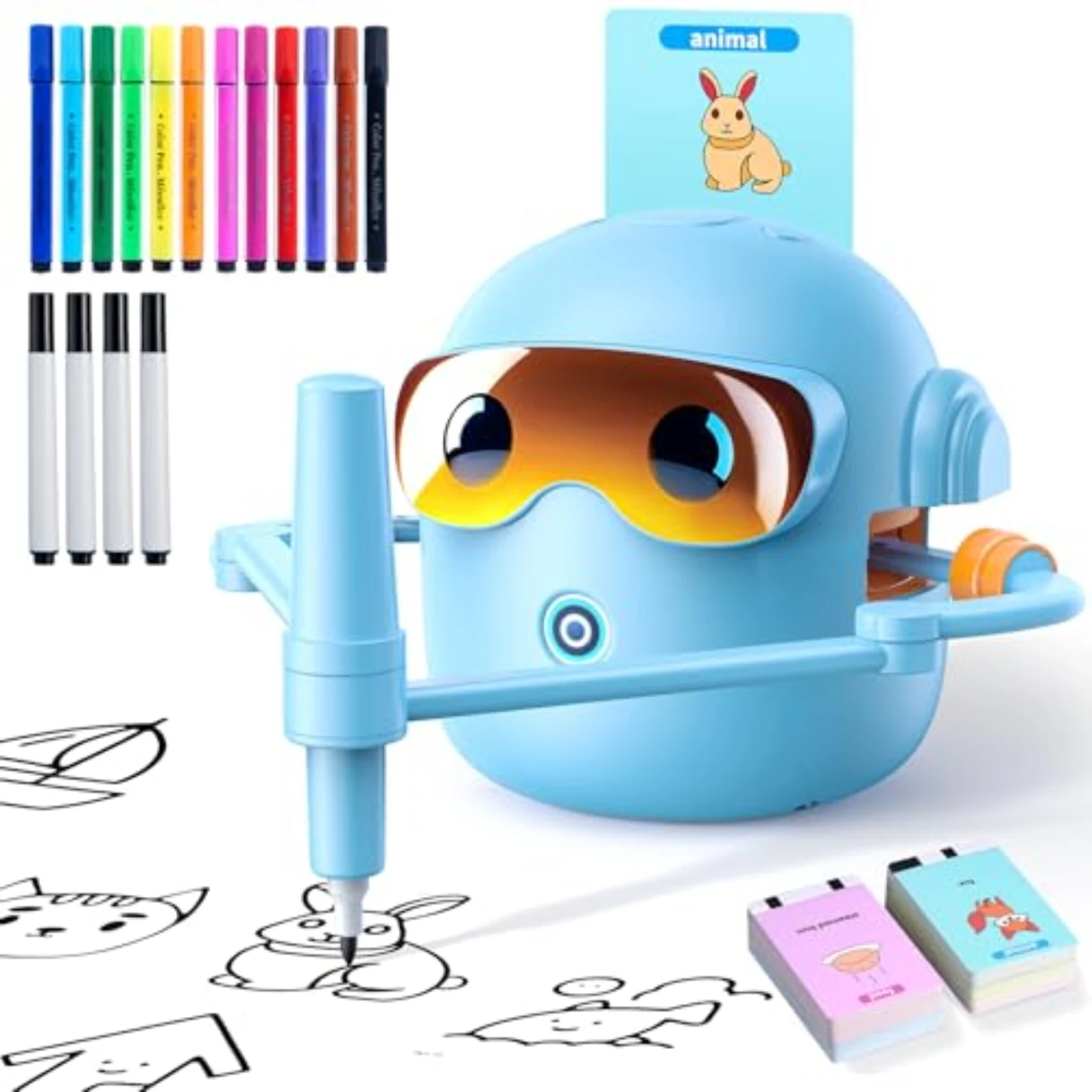 Educational Drawing Robot For Kids Interactive Learning For Early Childhood Voice Enlightenment Drawing Machine with 100 Cards
