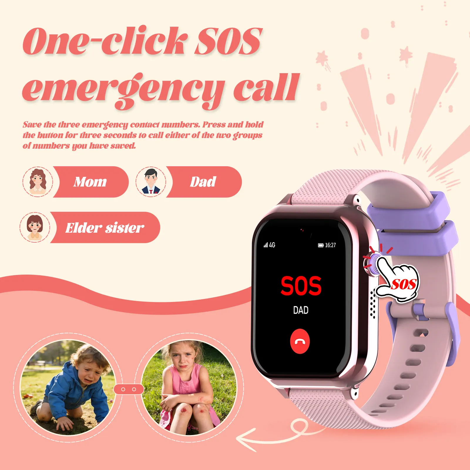 Durable Design GPS Tracker with Video Call Functionality for Enhanced Safety And Security