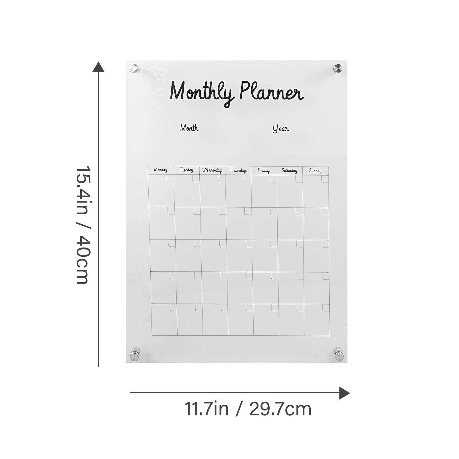 

1 set 1 Set Clear Acrylic Weekly Planning Board Erasable Message Memo Display For Office School Home Student Study Kitchen Use