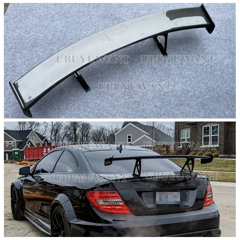 C CLass W204 C63 coupe carbon fiber black series trunk spoiler rear wing fit for C63 spoilers C63 2/4 DOOR 2007-2014