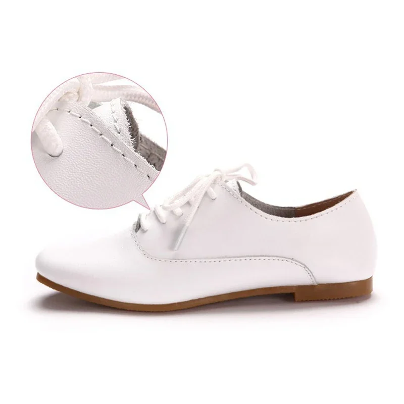 YAERNI Spring women oxford shoes ballerina flats shoes women genuine leather shoes moccasins lace up loafers white 051