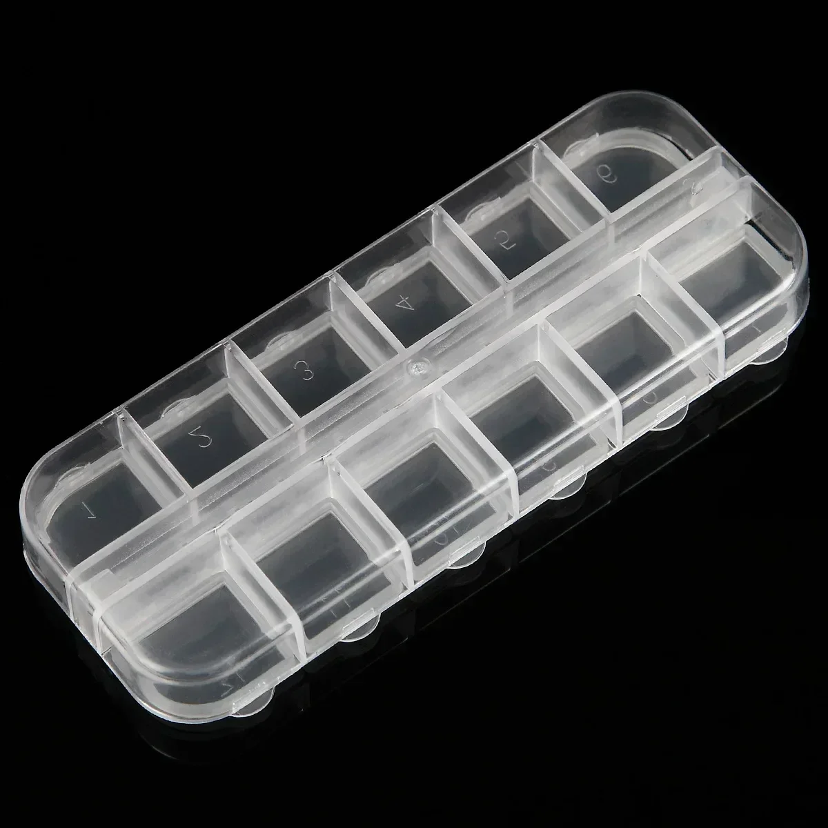 6/12Grids Transparent Storage Box Medicine Box Independent Open Cover Jewelry Nail Storage Box DIY Nails Organizer