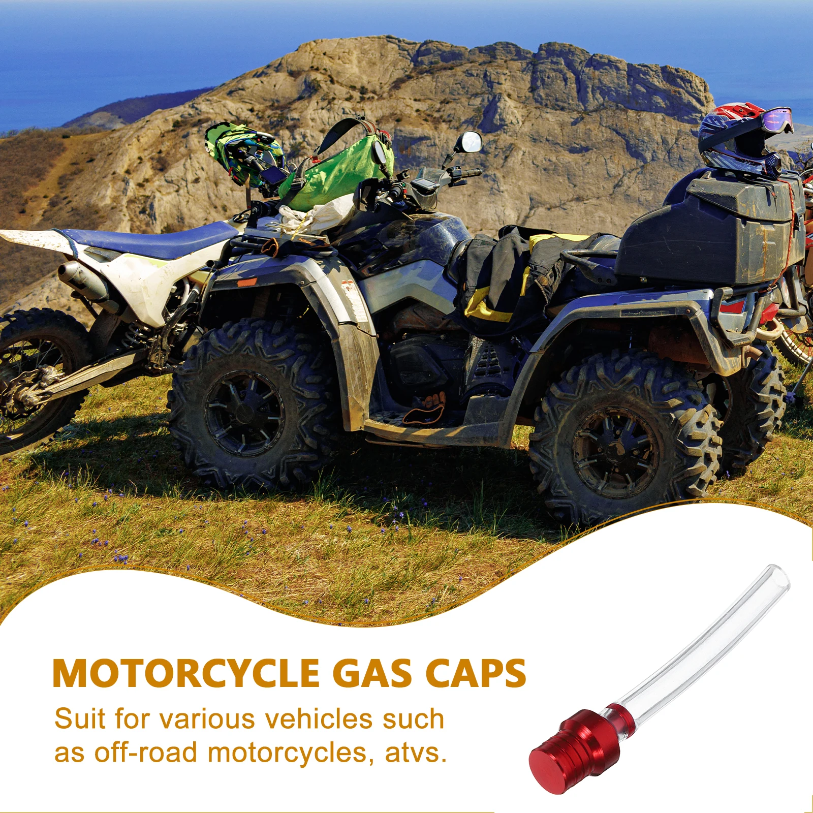 

ATV Motorcycle Fuel Tank Cap Aluminum Alloy Gas Cap Vent Hose Breath Accessories Gas Caps Parts