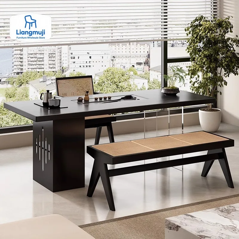 

Плита, китайский стол, традиционный деревянный прямоугольный центр хранения, чайный столик, дизайнерская черная уникальная мебель Wohnzimmer Tisch для дома