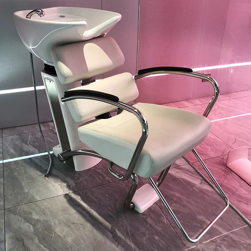 Special hair salon semi-reclining shampoo bed seated beauty salon