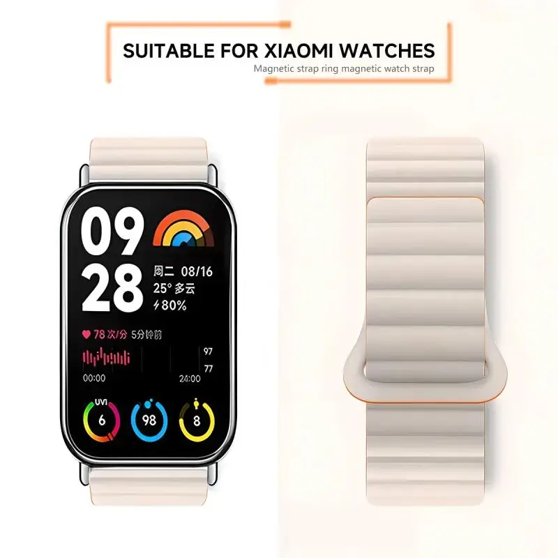 Magnetic Silicone Strap For Redmi Watch 4 Soft Sport Wristband For Xiaomi Mi Band 8 Pro/9 Pro Watch Belt Accessories Correa Band image 4