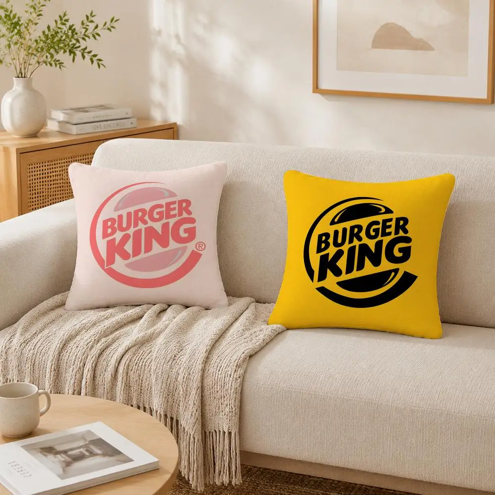 Brand Hun B-Burger K-King Cushion Cover Plush Decorative Pillow Case With Hidden Zipper Fashion Room Decor For Home