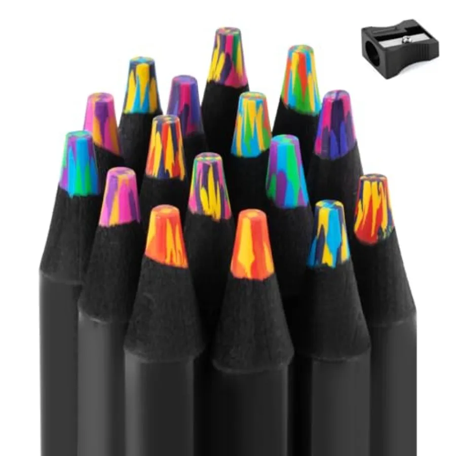 

Pieces Jumbo Rainbow Colored Pencils with Sharpener, Stocking Stuffers for,Art Supplies for Drawing and Coloring, Birthday Part