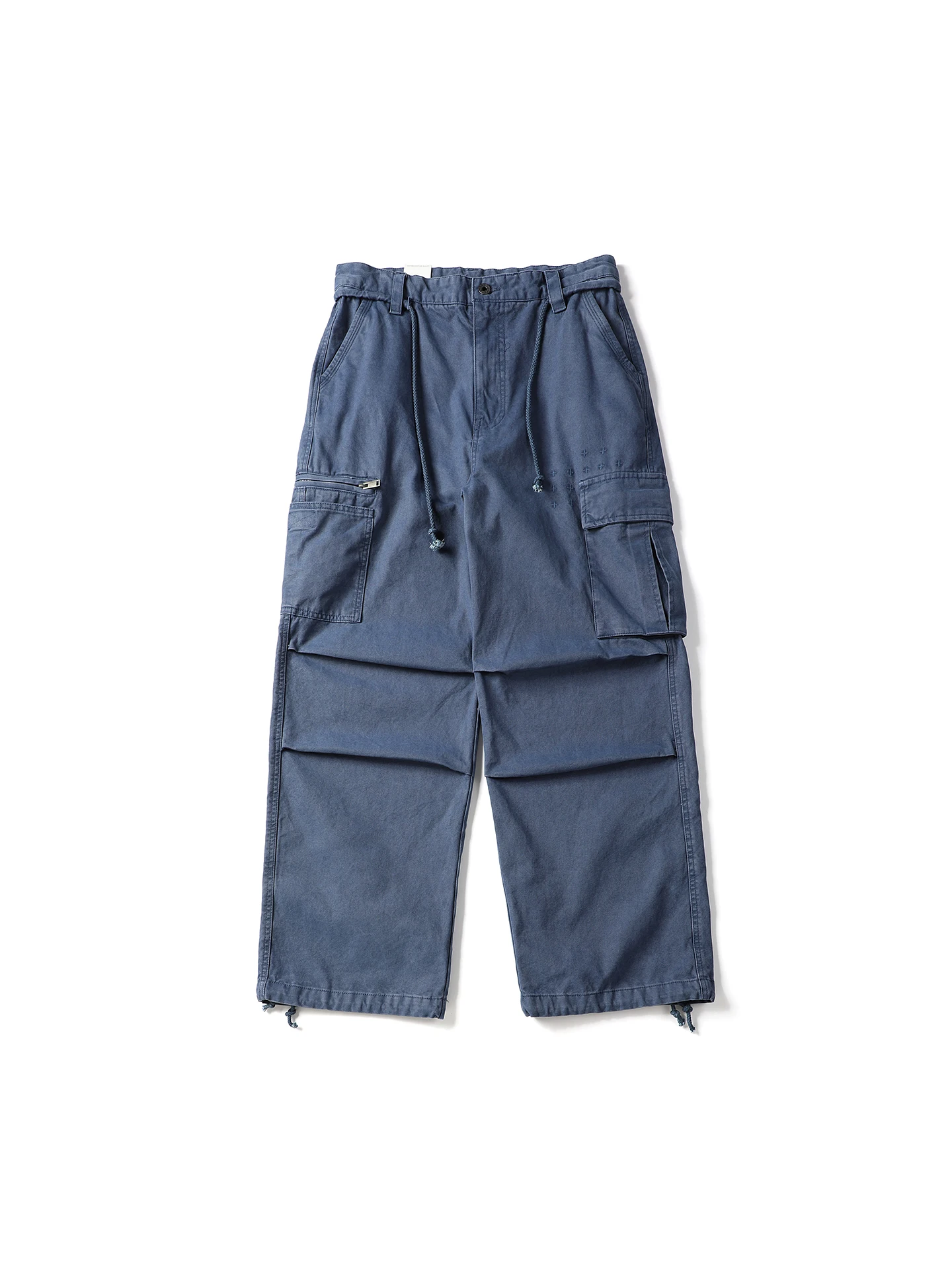 

American Retro Heavyweight Waed Large ket Work Trousers Spring New Crease Straight Leg Wide Leg Casual Long Pants