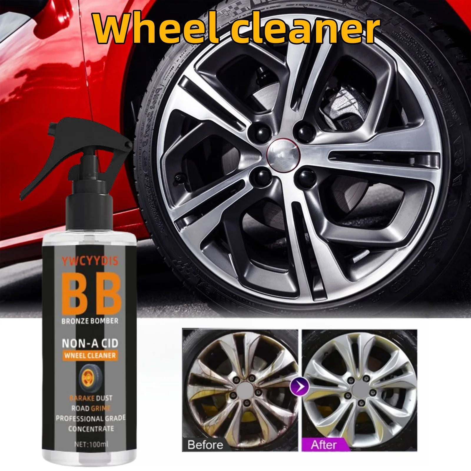 

Очиститель ступицы колеса автомобиля подходит для очистки пятен, тормозного порошка, ржавчины, пятен и стойких пятен для чистки колес и шин