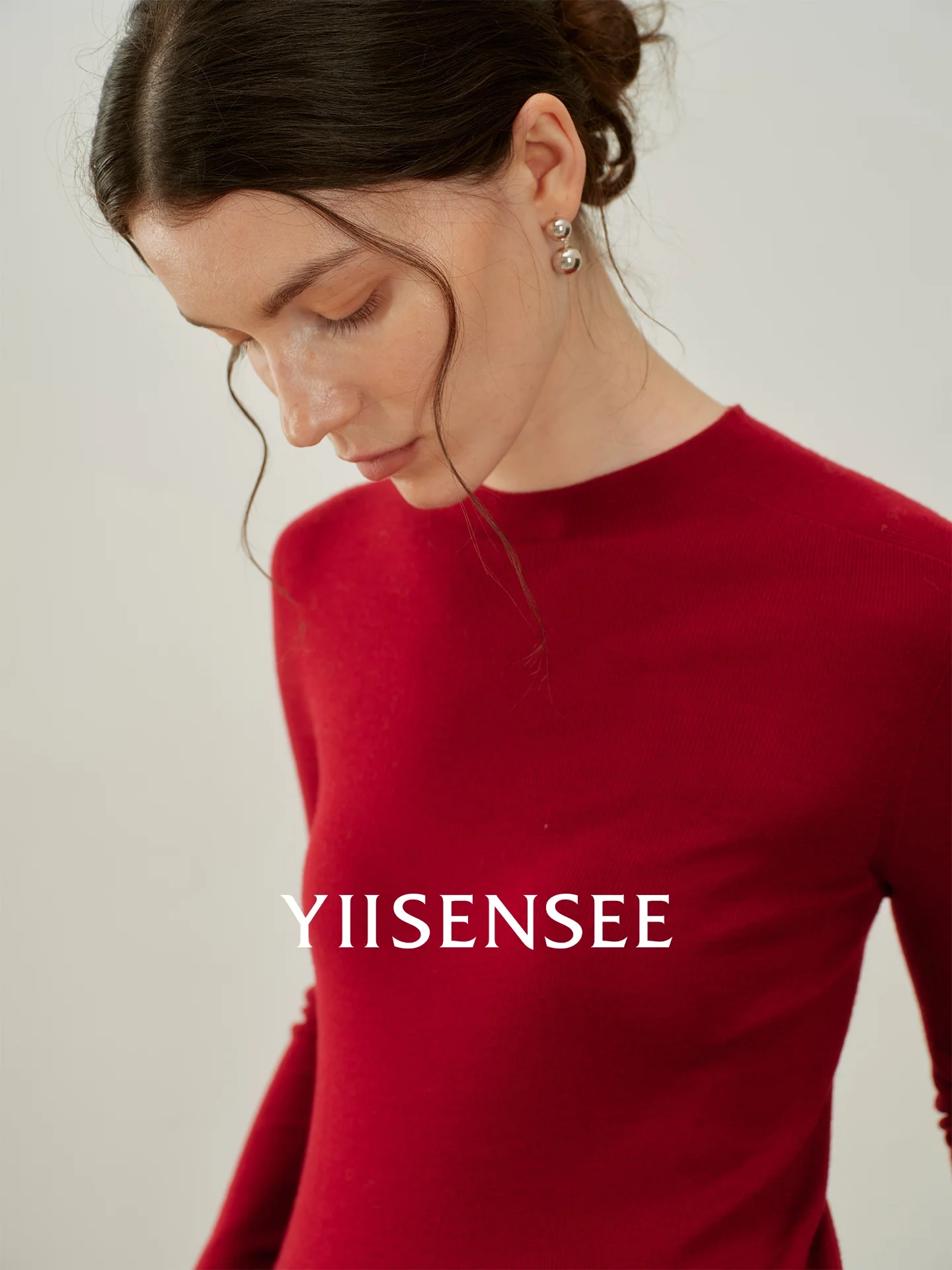 

ISENSEE Sl Высококачественная шерстяная трикотажная основа irt, 8 игл, 90 однослойная, 00% шерсть, воротник средней высоты, длинный све для женщин...