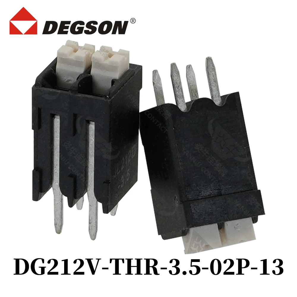 

10Pcs DEGSON DG212V-THR-5.0-04P-13-1000ZH DG212V-THR-3.5 Spring Type PCB Terminal Blocks Connect KF2050AV 2P-12P SPT1.5 Phoenix