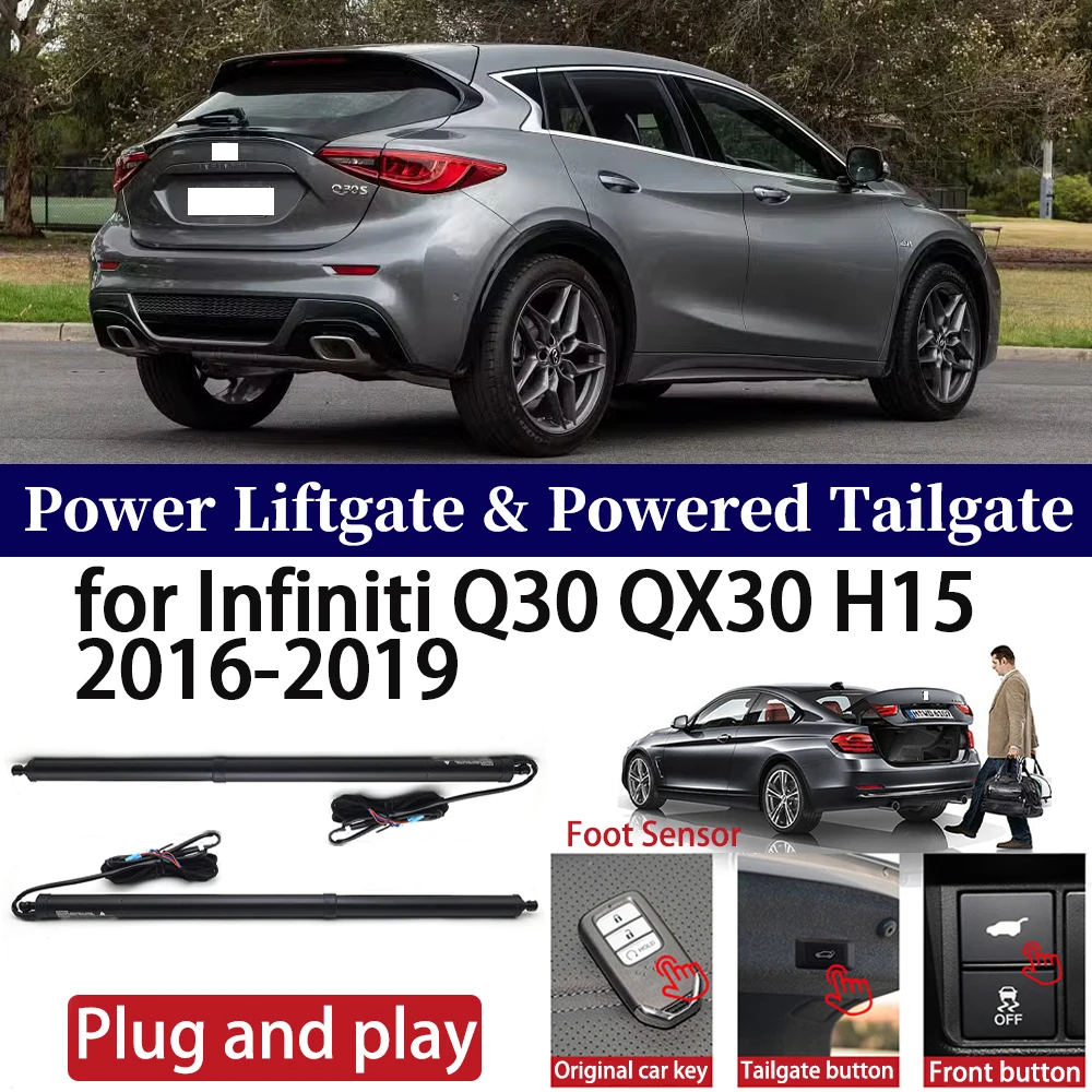 

ZhuCamXf or Infiniti Q30 QX30 H15 2016-2019 Car OEM Power Liftgate Automatic One-Click Powered Tailgate Strut Plug and paly