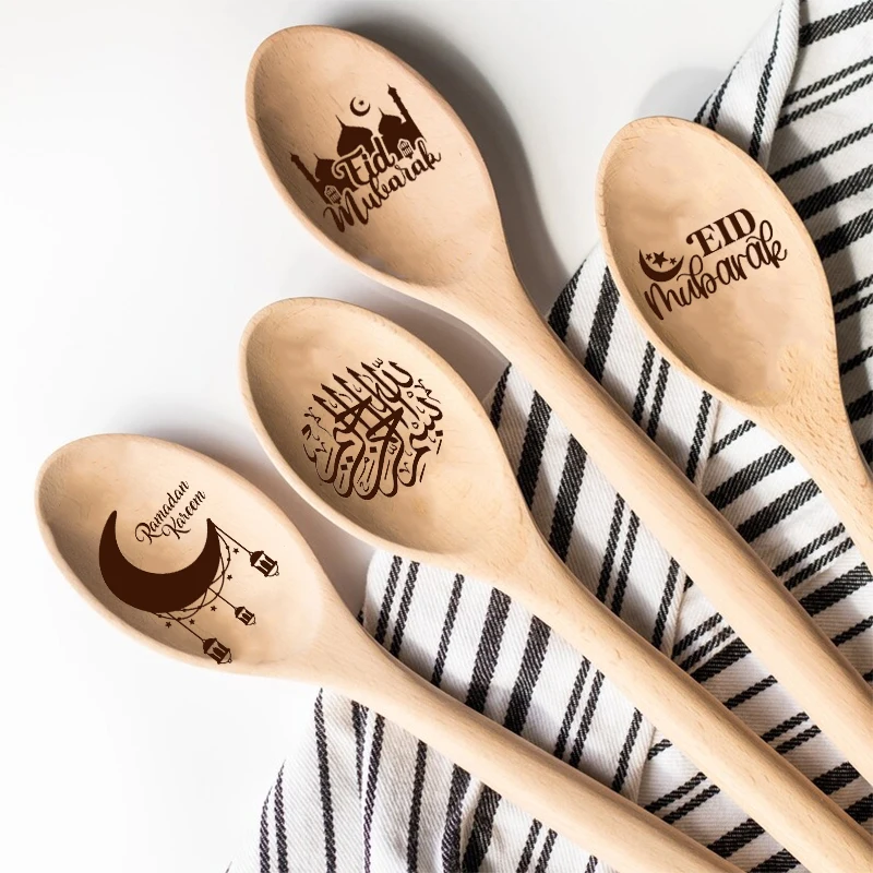 

Bismillah Eid Mubarak Ramadan Kareem Kitchen cooking baking wood spoon Muslim Islamic Iftar suhoor Eid Al-Fitr decoration gift