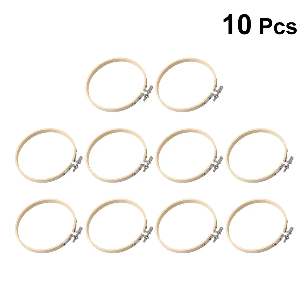 

10Pcs Embroidery Hoop Bamboo DIY Ring for Craft Sewing Fixing Fabric Tightly Perfect Gift 15Cm Embroidery Hoop