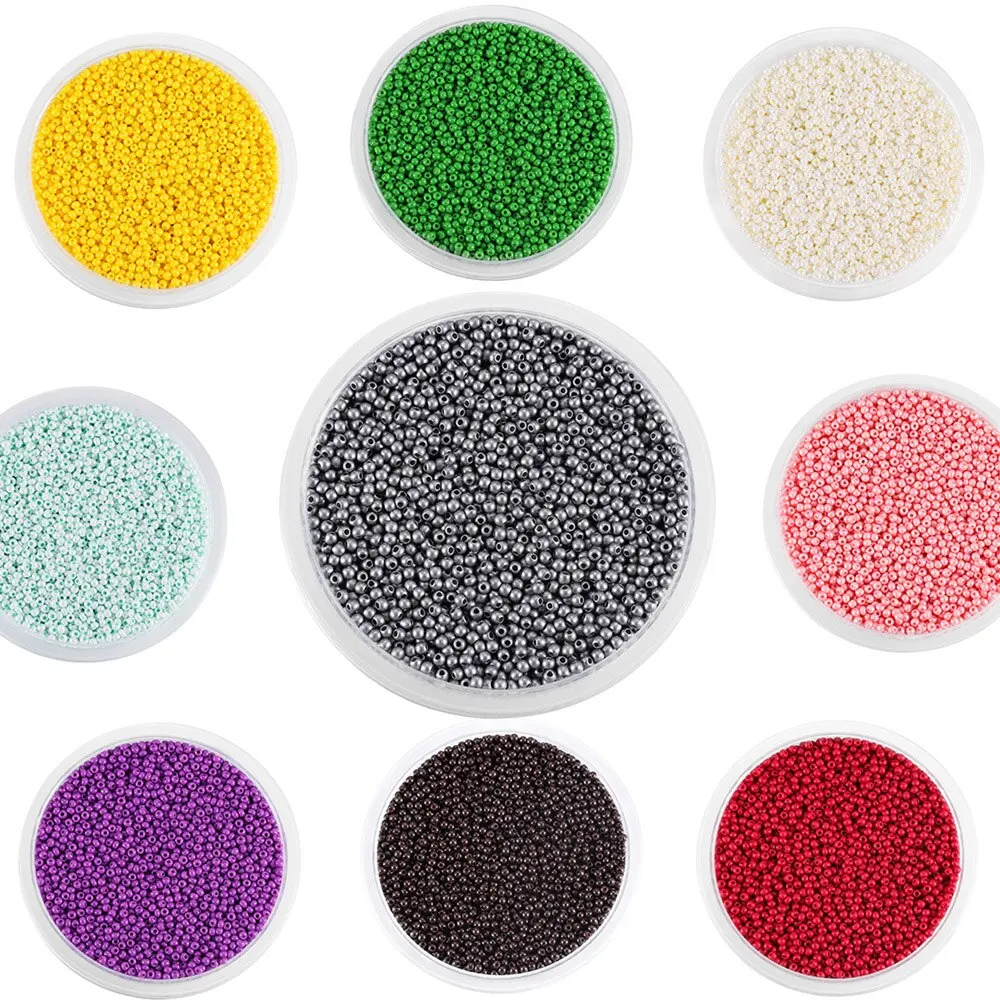 1000pcs 2mm Perlen tschechische Glasperlen kleine runde lose Perle für DIY Ohrringe Armband Schmuck herstellung Zubehör