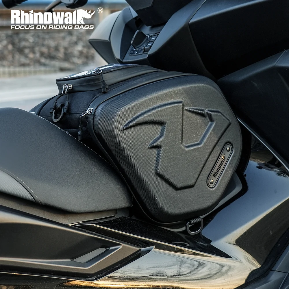 Rhinowalk Motorcycle Scooter Tunnel Bag Waterproof Hard Shell Underbone Bag For Honda PCX/NSS AMAHA NMAX KYMCO BMW