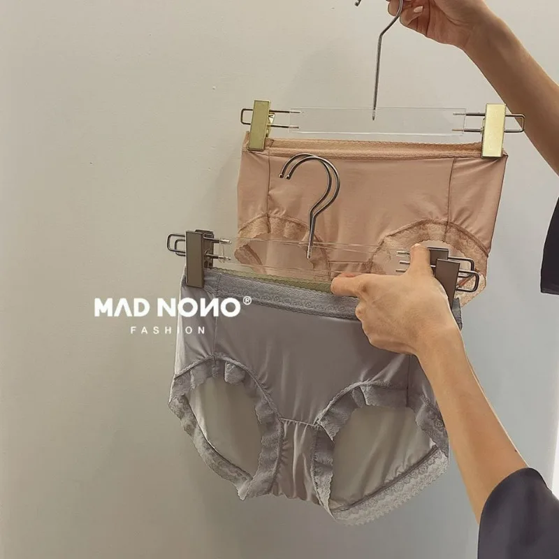 The New Authentic MAD NONO Women's Silk Panties (a Box of 6 Colors) Are A Lightweight, Breathable, Seamless and Sexy Cotton File