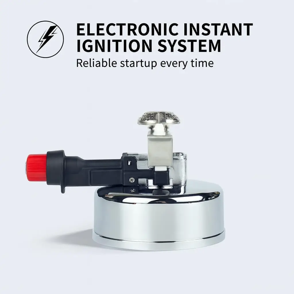 Portable Butane Torch Burner for Coffee & Cooking - Adjustable Flame, Refillable Tabletop Burner