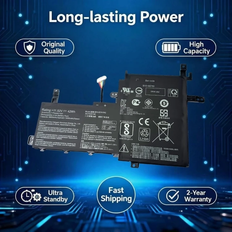 Original B31N1842 42Wh Laptop Battery For ASUS VivoBook 15 F513EA K513E KM513UA M513IA S513EA S531F S533UA X513EA X531FA X531FL