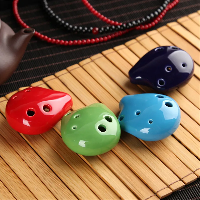 1 PCs Small Flute Color Ocarina Mini Instrument 6 Holes Musical Instruments for Children Soprano Kids Toys Woodwind Sports