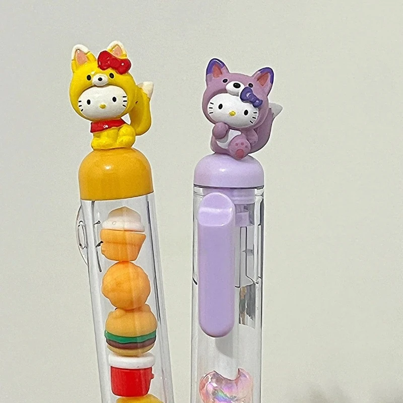 サンリオハローキティ DIY ビーズペン漫画かわいいメロディゲルペン 0.5 ミリメートル黒インクオフィス学校筆記具学生文具