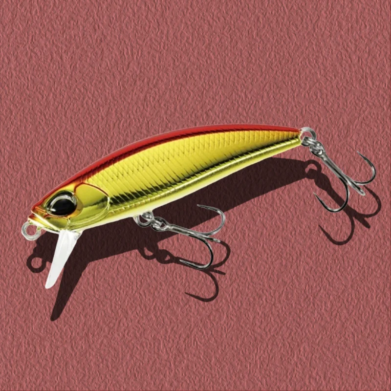 غرق البلمة 46 مللي متر 5 جرام الثنائي في نهاية المطاف تيار اصطناعي الصيد الطعم Spearhead Ryuki 46s تيار Pesca الطعوم لسمك السلمون البني سمك السلمون المرقط