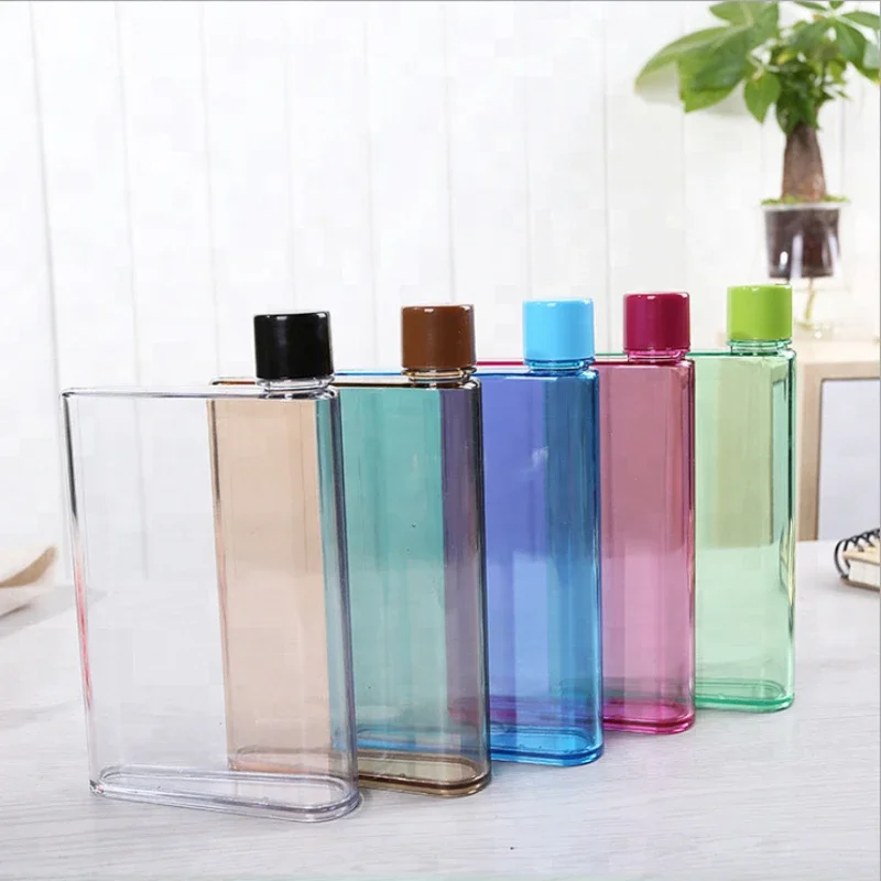 

Creative Simple A6 Paper Cup Handy Portable Plastic Water Square Water Bottle Cup Leisure Sports Flat Kettle Wholesale bottle