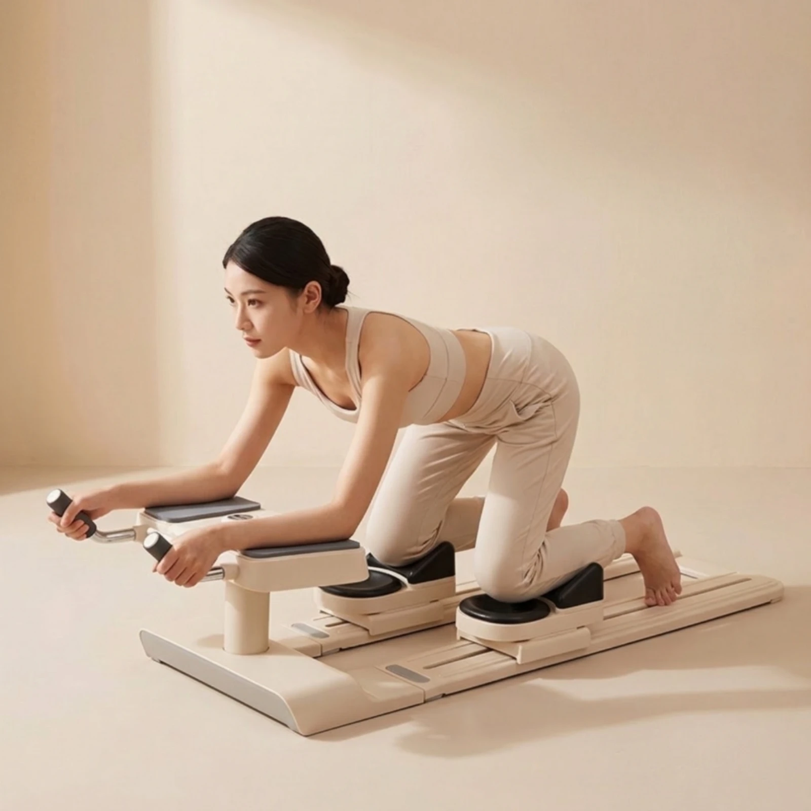 Crawling Exercise Machine with Timer Low-Impact Crawling Exercise Machine Fitness Equipment Floor-Standing Wobblewithout Cost