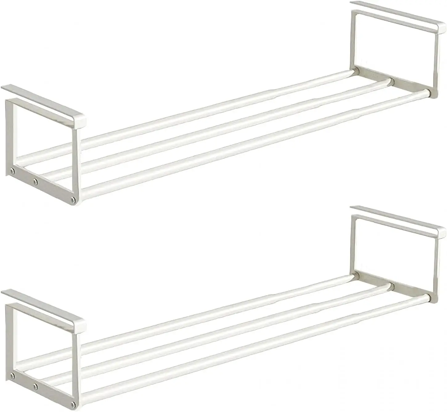 

Регулируемая расширяемая подставка для обуви для хранения под шкафом, белая, 2 шт.