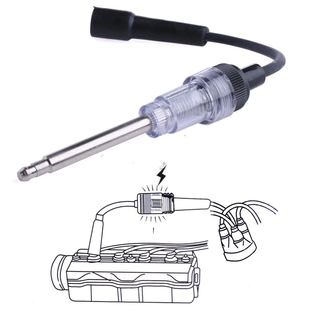 

Inline Spark Plug Tester, Straight Boot Small Engine Spark Tester Tool, Plug-in Armature Diagnostic Detector, Ignition Coil Test