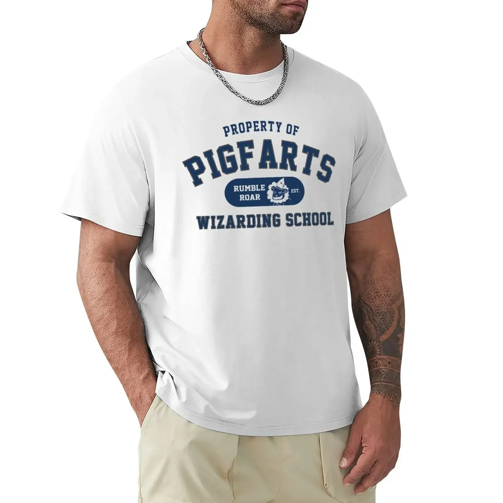 

Starkid: Pigfarts wizarding school (blue) T-Shirt anime plus size tops blanks rapper graphic tees t shirts men