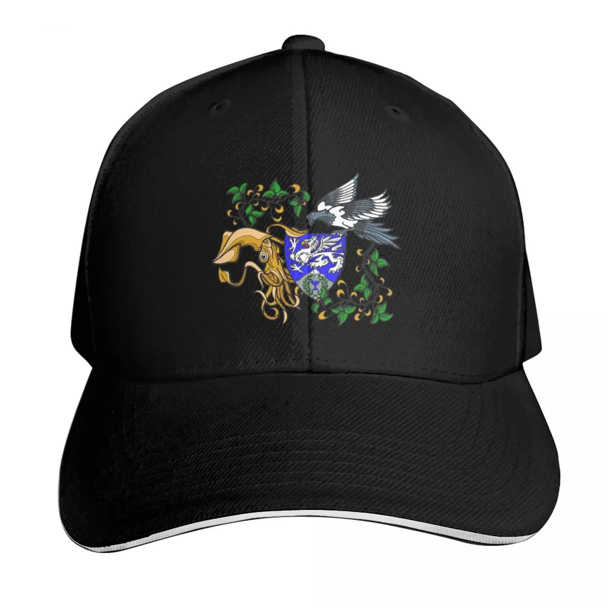 The Squid and the Magpie Baseball Cap Lightweight Packable Gift for Him Her Casual Daily Wear