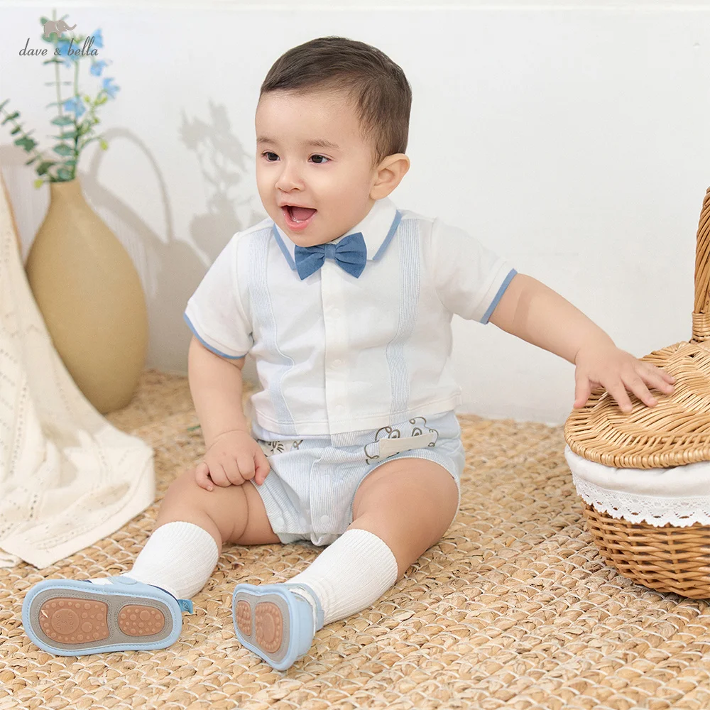 

Dave Bella Baby Boy Jumpsuit Summer Newborn Romper Short Sleeve Comfort Creeper Cotton Fashion Casual Children Clothes DB2262054