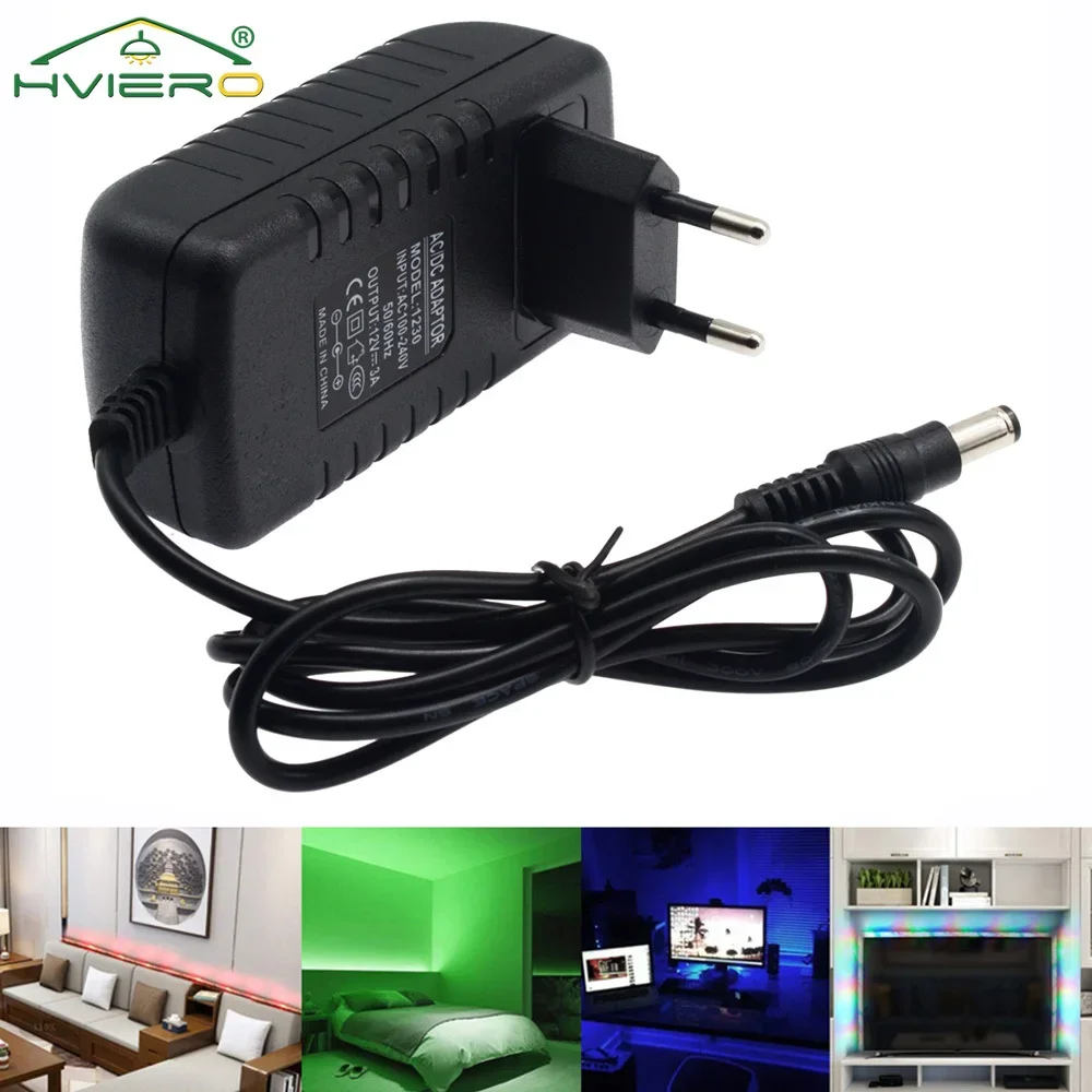 

Power Supply Charger LED EU Plug AC 110V 240V DC 12V 3A Transformer Adapter For 5050 3014 3528 2835 Flexible Neon Strip Lights