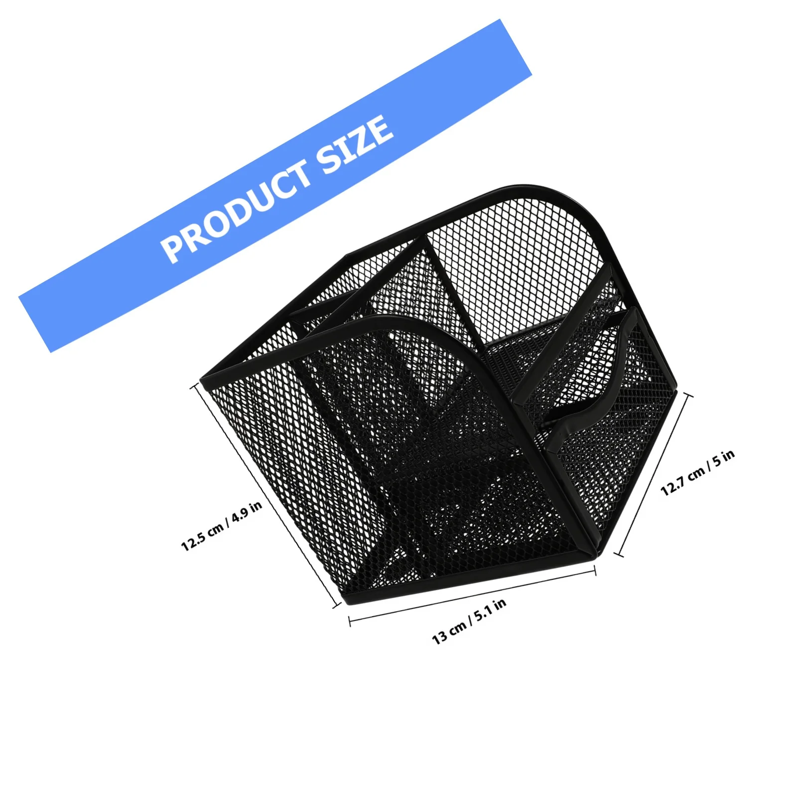 Metal Desk Organizer Multi-Grid Storage Box Sturdy Desktop Sundries Holder for Office Home Study Stationery Jewelry Cable