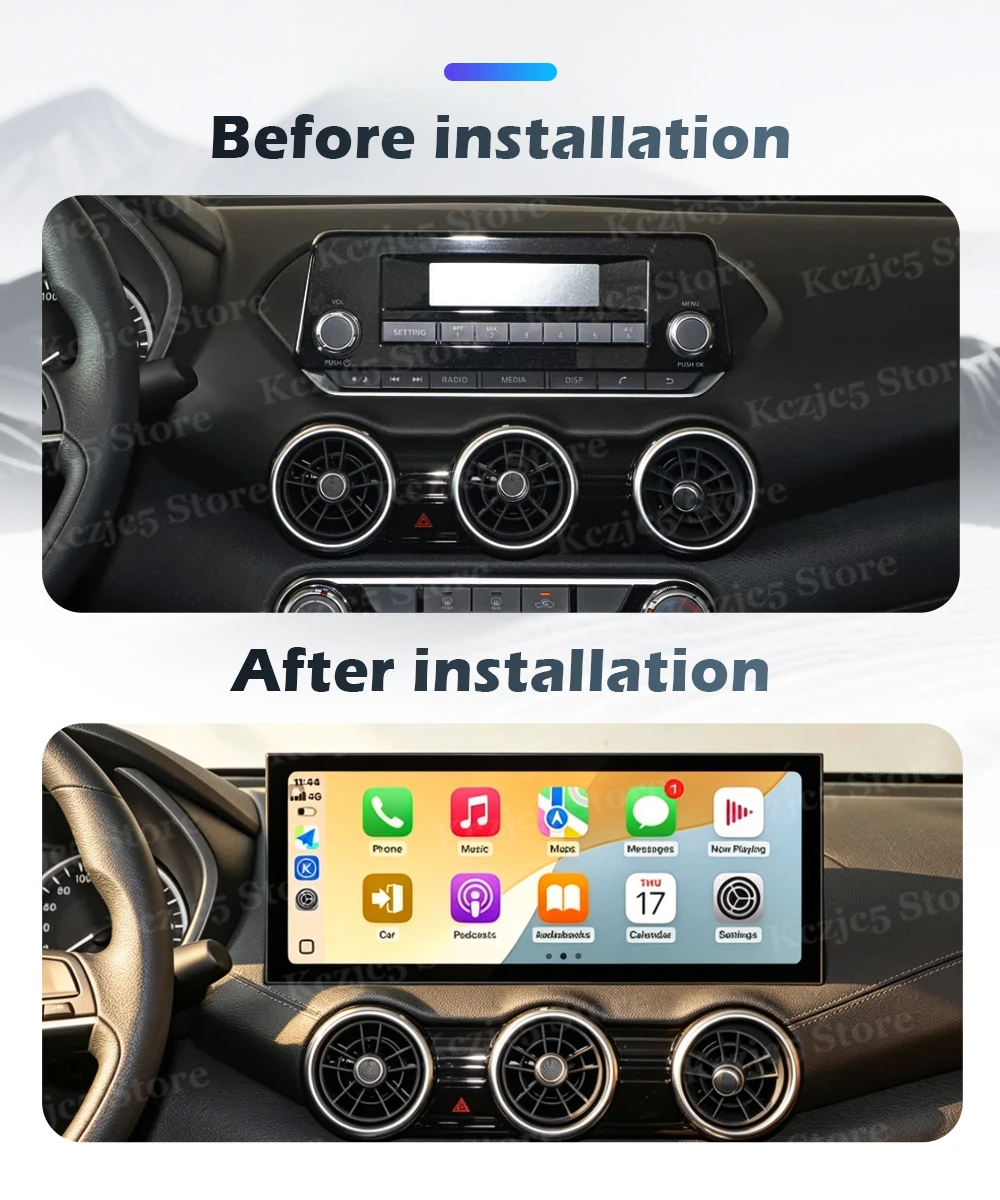 Car Radio Multimedia Player For Nissan Sentra Sylphy 2020 - 2022 Wireless CarPlay Android 16 DSP Stereo WiFi 4G GPS QLED SCreen