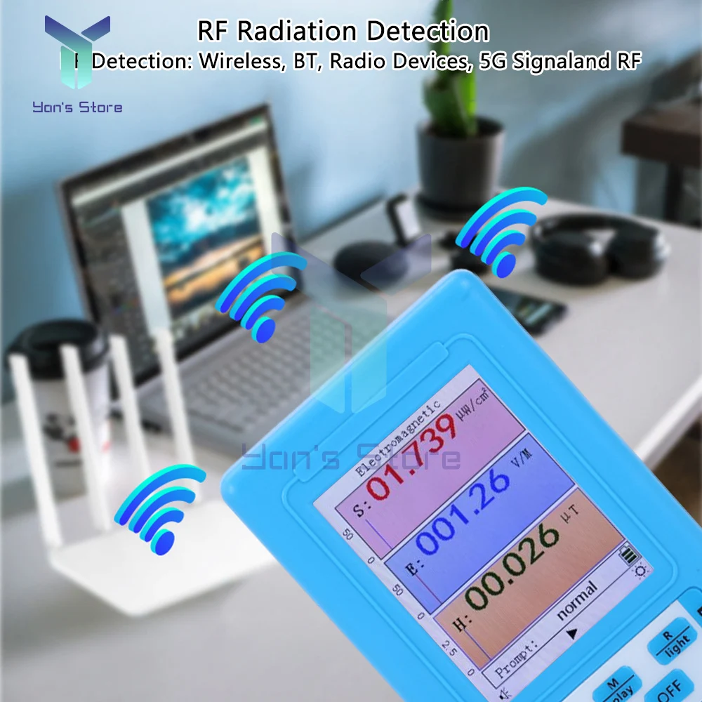 BR-9A Portable Electromagnetic Radiation Detector EMF Meter High Accuracy Professional Radiation Dosimeter Monitor Tester