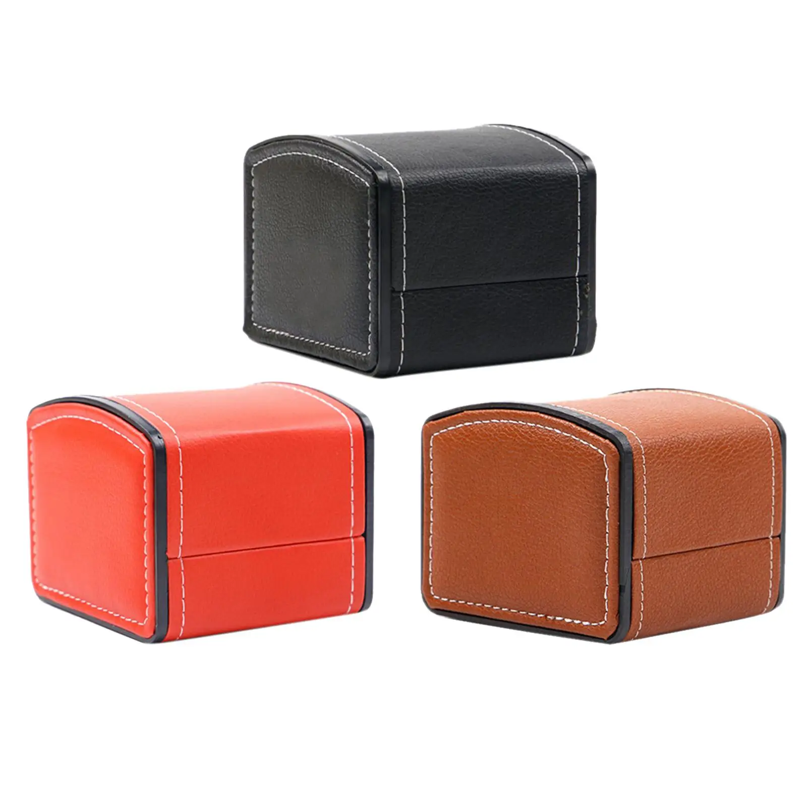 Premium Black PU Leather Watch Case Storage Holder Organizer Jewelry Box