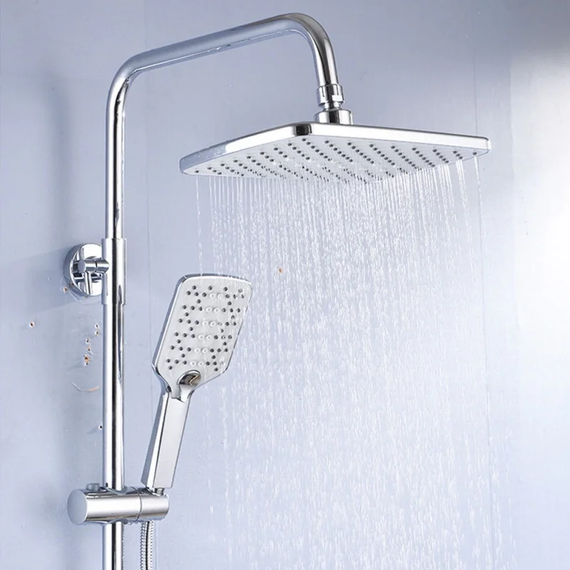 Langlebiges Hotel-High-End-Duschsystem mit Wasserhahn-Set, Messing, drei Modi, Badezimmer-Duschset