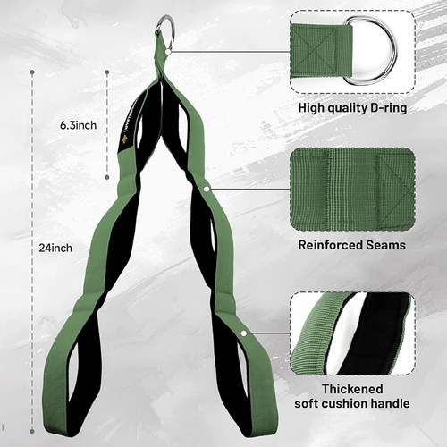 Imagen 2 del producto Cuerda versátil para tríceps, cuerda extra larga para tirar hacia abajo de tríceps para máquina de cables de Fitness, accesorio para sistema de polea, máquina LAT de gimnasio