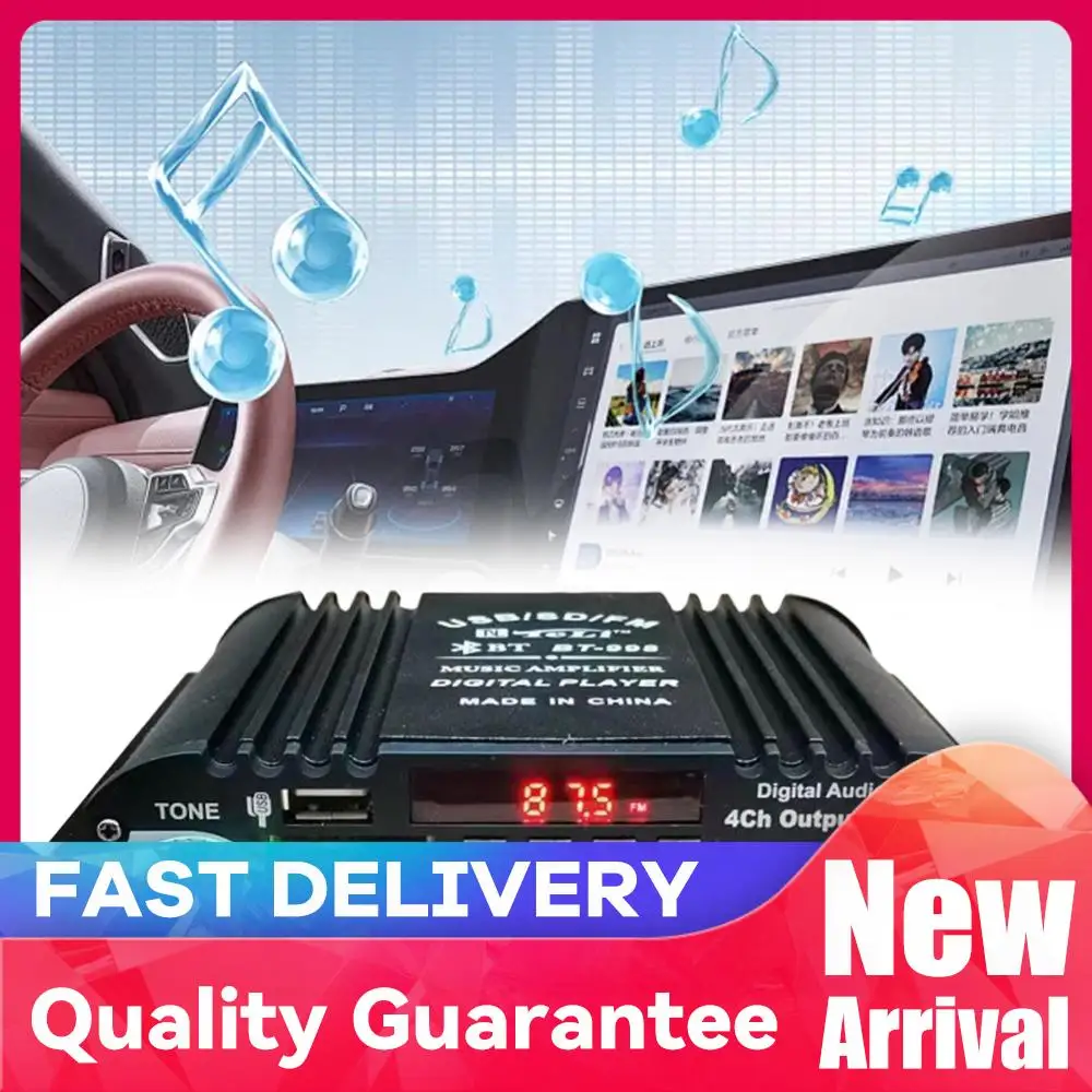 1600W Peak Power Karaoke Player FM Radio USB Bluetooth-Compatible 4 Channel HiFi Stereo AMP 4 Channel Bluetooth-Compatible Sound