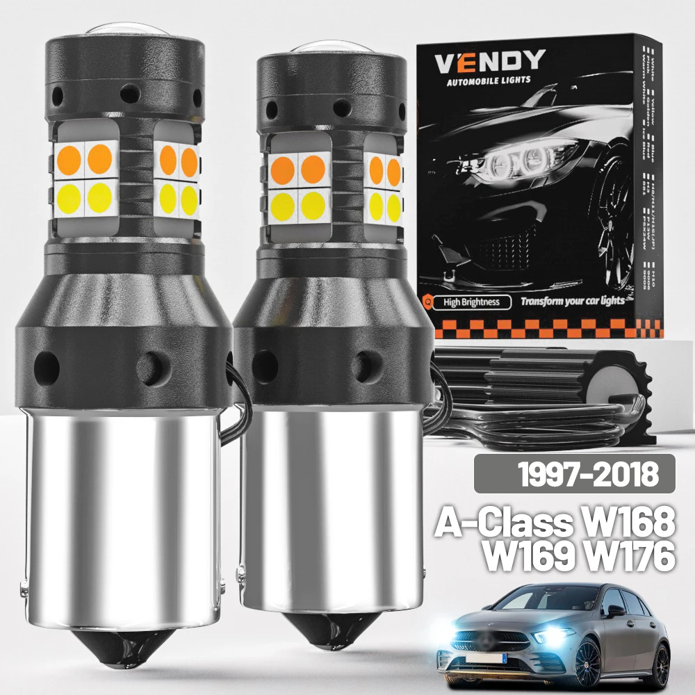 2 stücke Für Mercedes Benz A-Klasse W168 W169 W176 Dual Modus LED Blinker + Tagfahrlicht DRL 2004 2012 Canbus Zubehör