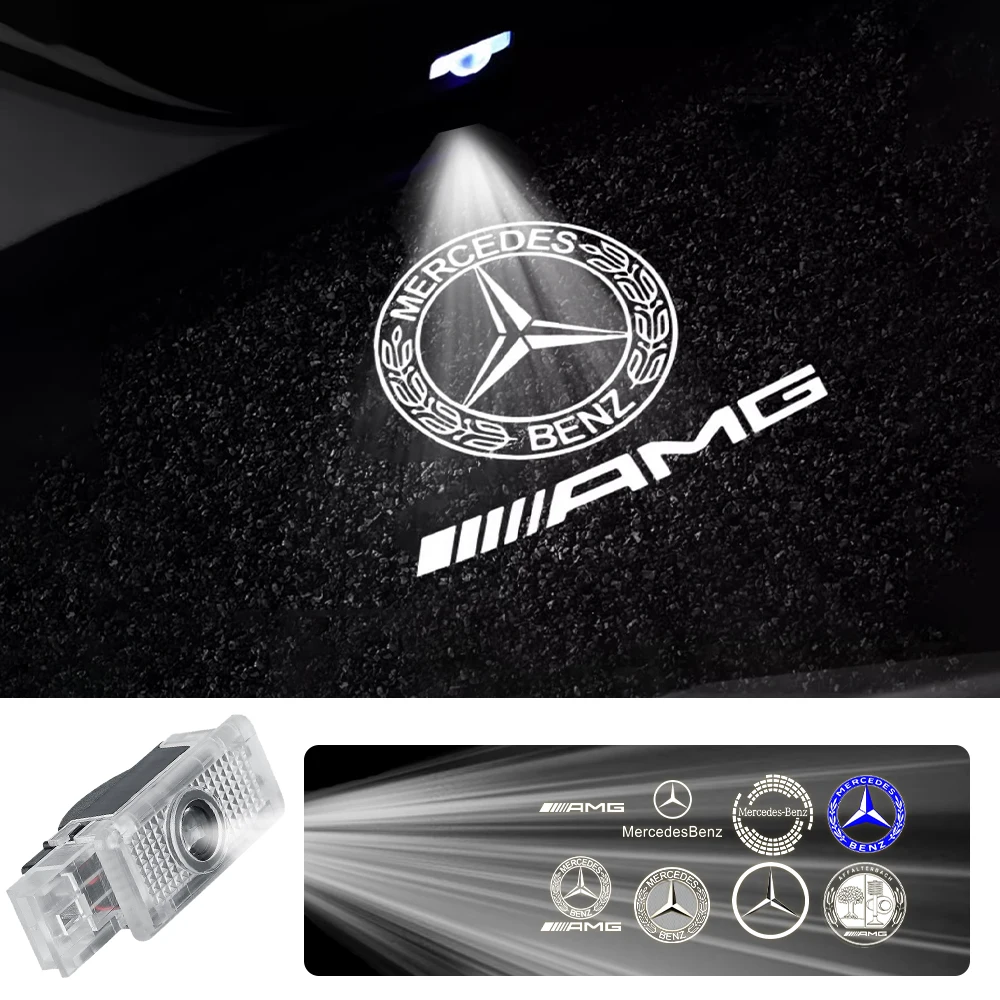 

Лазерный проектор-фонарь для приветствия на двери автомобиля Mercedes-Benz Maybach W240 C-класса, W203 CLK-класса, W208, W209, SLK, SLR-класса (HD)
