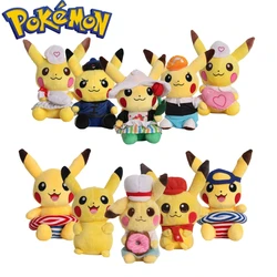 25cm Pokemon Cosplay Cartoon Character Pikachu New Style Japan Movie Plush Doll Plush Children's Toy Holiday Souvenir Xmas