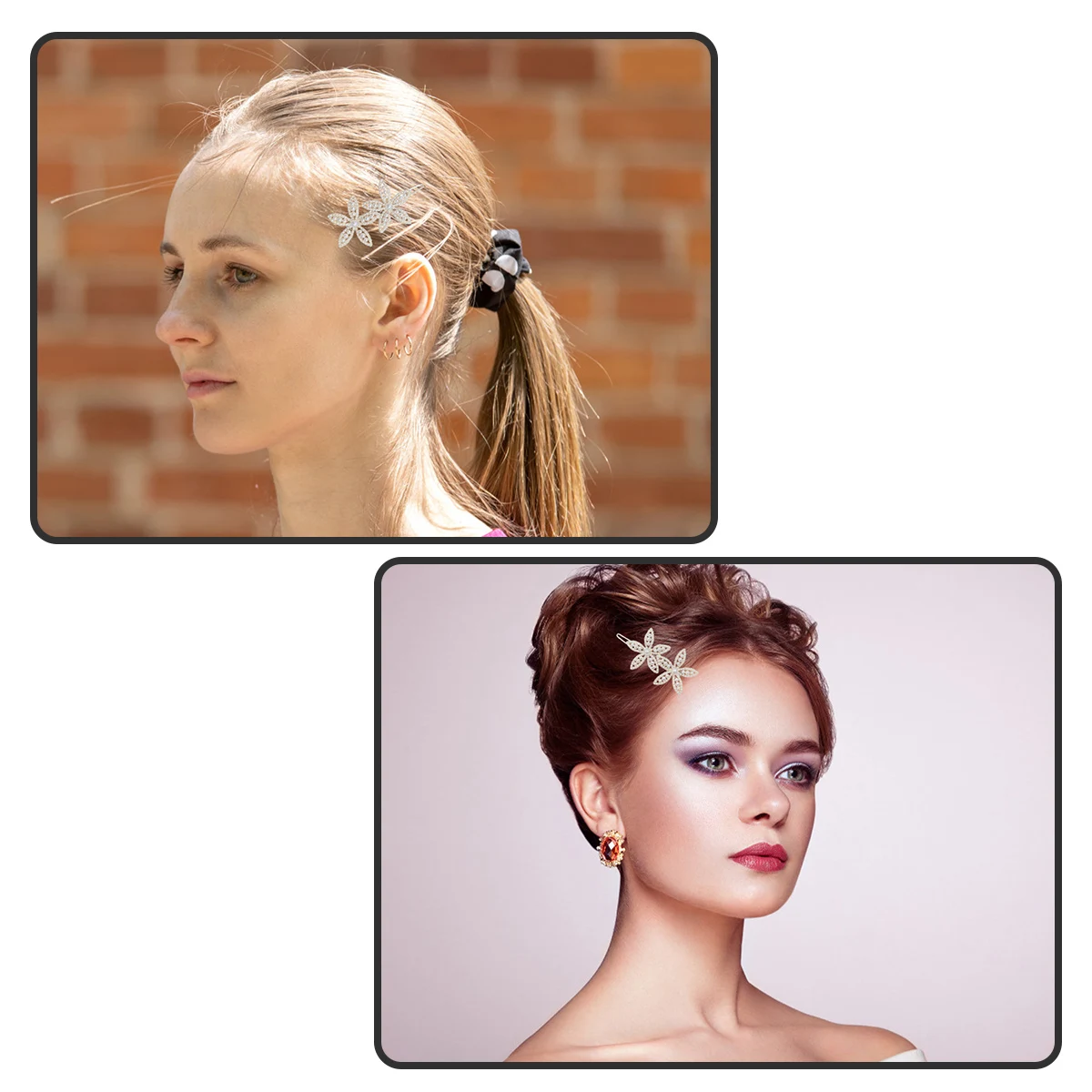3 قطعة مشبك شعر اللؤلؤ المرأة أنيقة زهرة دبوس الشعر سبائك الزنك دائم عدم الانزلاق مناسبة بنات حفلة موسيقية هدايا الزفاف الشعر #2
